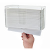 Alpine Industries Wall-Mounted Towel Dispenser for Single or Multiple Towel Retrieval 432-CLR